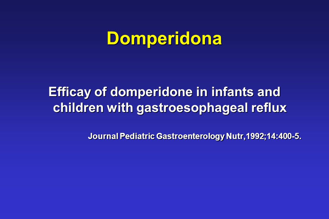 domperidone for babies with reflux